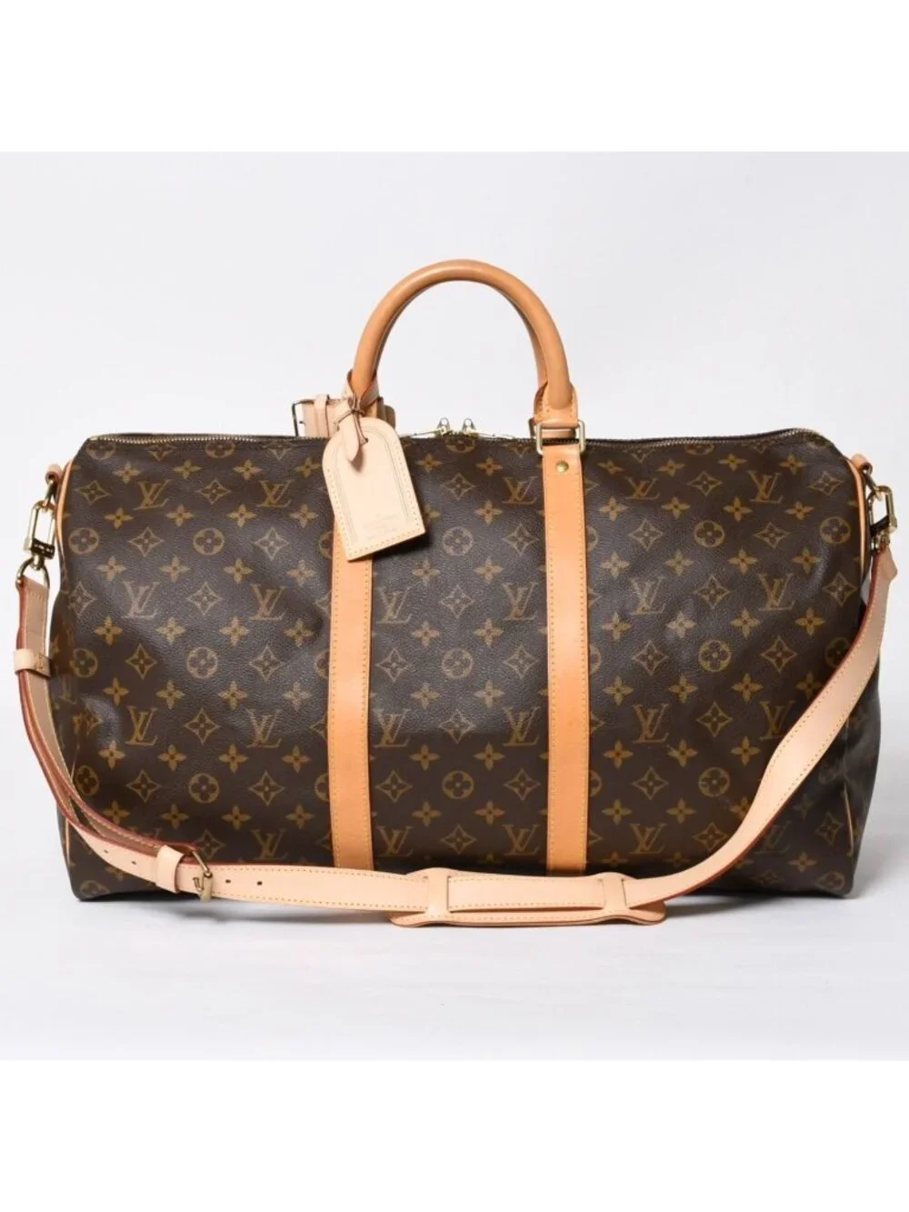Louis Vuitton Monogram Keepall Bandouliere 50 Brown Boston Bag